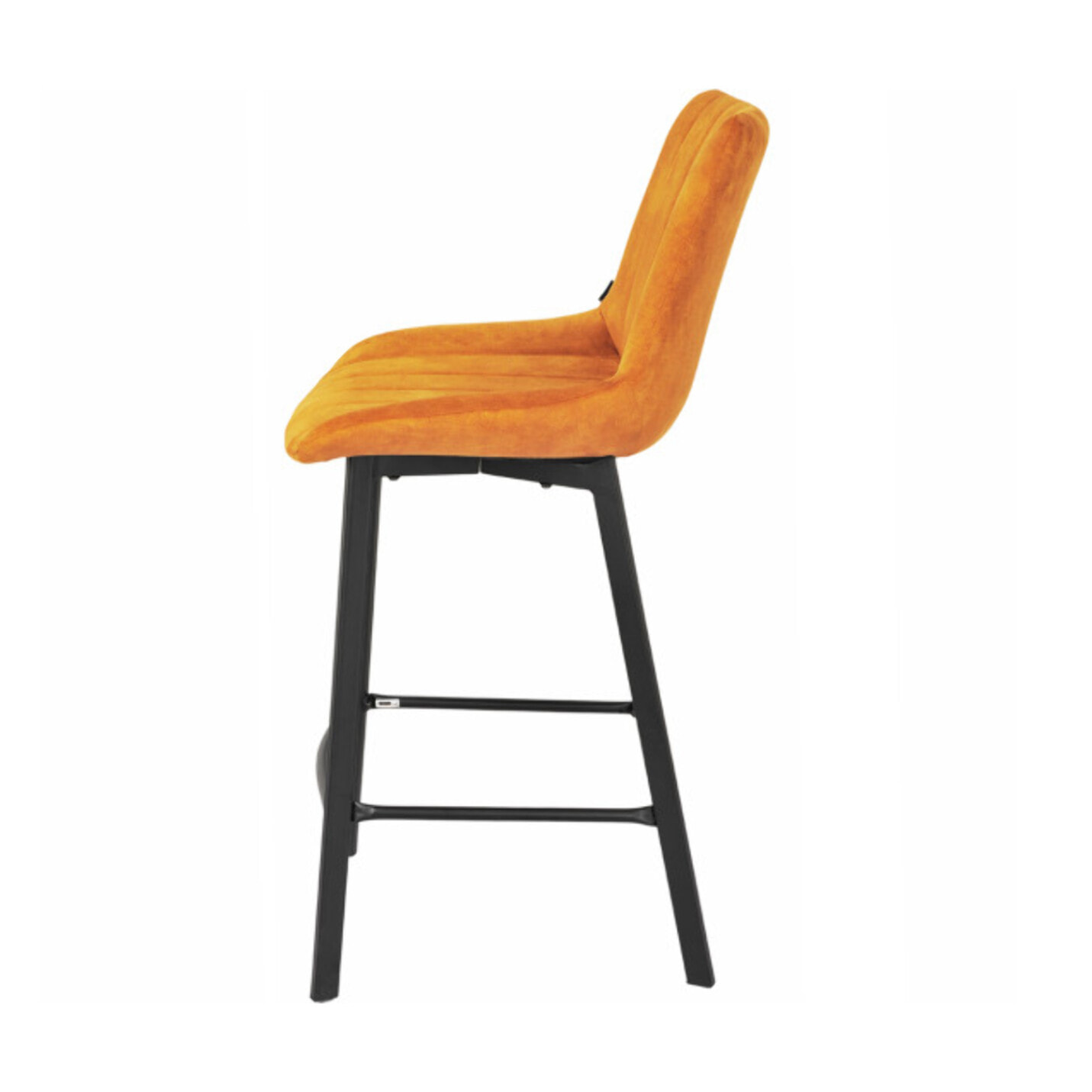 Tabouret de bar rembourré et capitonné en velours - EMMA 2