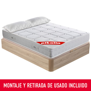 Colchón Muelles Ensacados + Canapé Abatible + Almohada Fibra | ENVIO, MONTAJE Y RETIRADA INCLUIDO | Wow