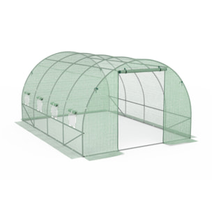 Serre tunnel verte 3x4m
