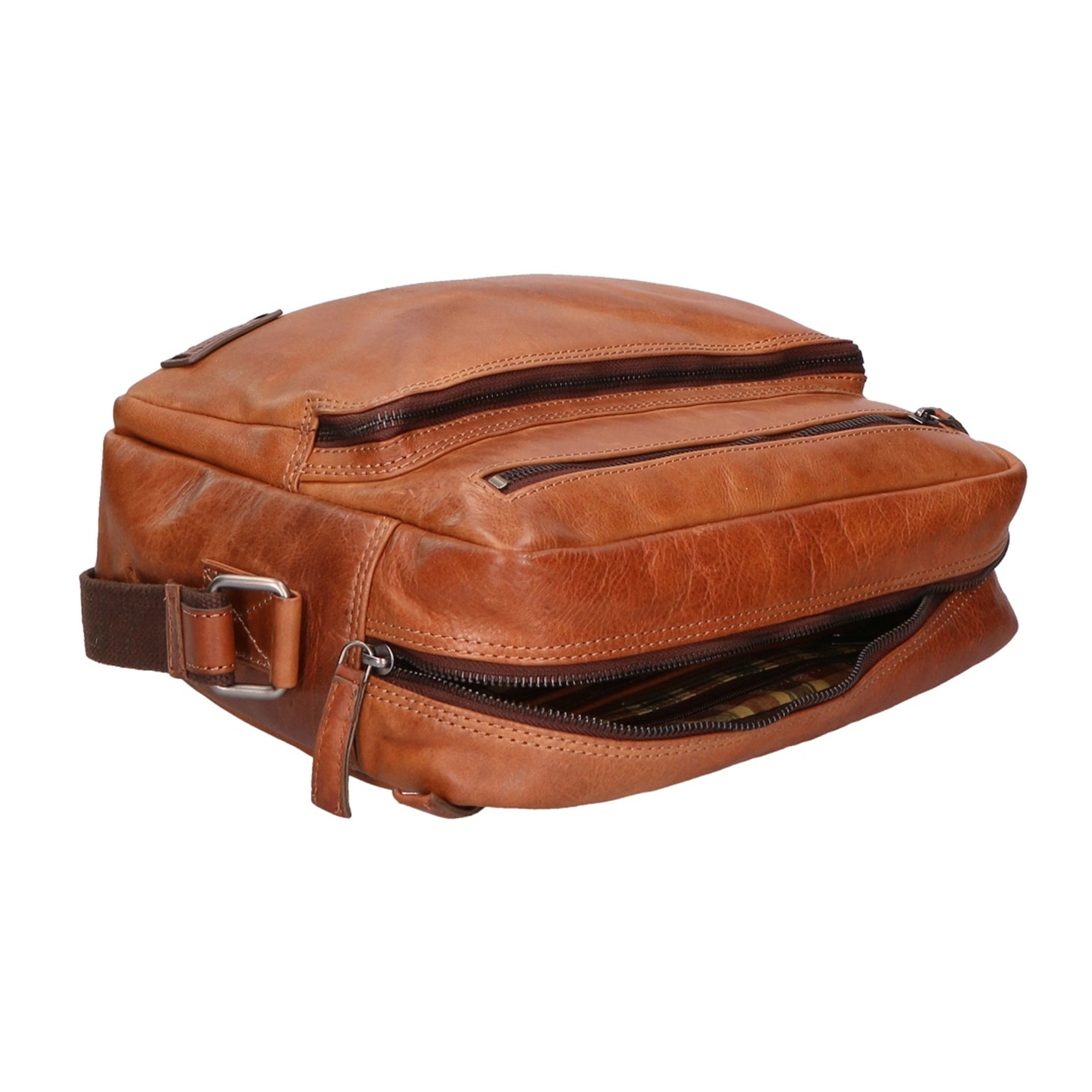 Borsa a tracolla unisex in vera pelle - Modello False - 100% pelle di vacchetta - 31.0 x 23.0 x 11.0 cm