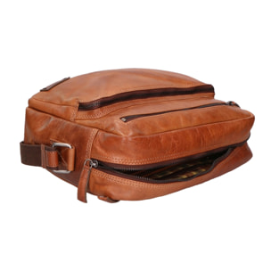 Borsa a tracolla unisex in vera pelle - Modello False - 100% pelle di vacchetta - 31.0 x 23.0 x 11.0 cm
