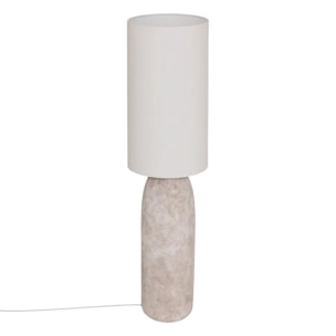 Lampadaire droit secteur Keyah gris H111cm