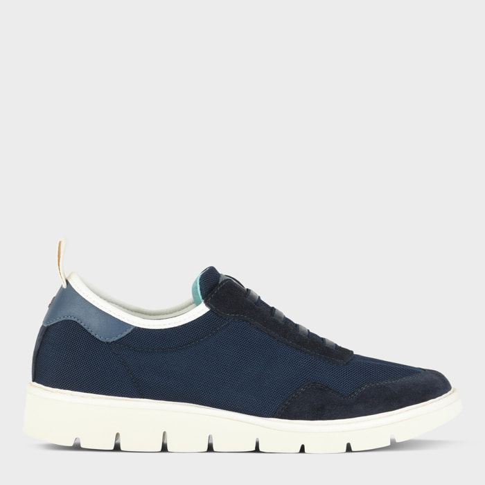 SLIP ON P05 UOMO IN MESH E SUEDE BLU SCURO