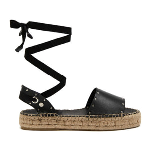 Sandalias de Cuña para Mujer - LA VALETA GRACE NEGRO