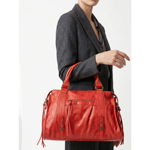 Borsa a spalla da donna - Modello Clara - Vera pelle - 41.0 x 28.0 x 13.0 cm