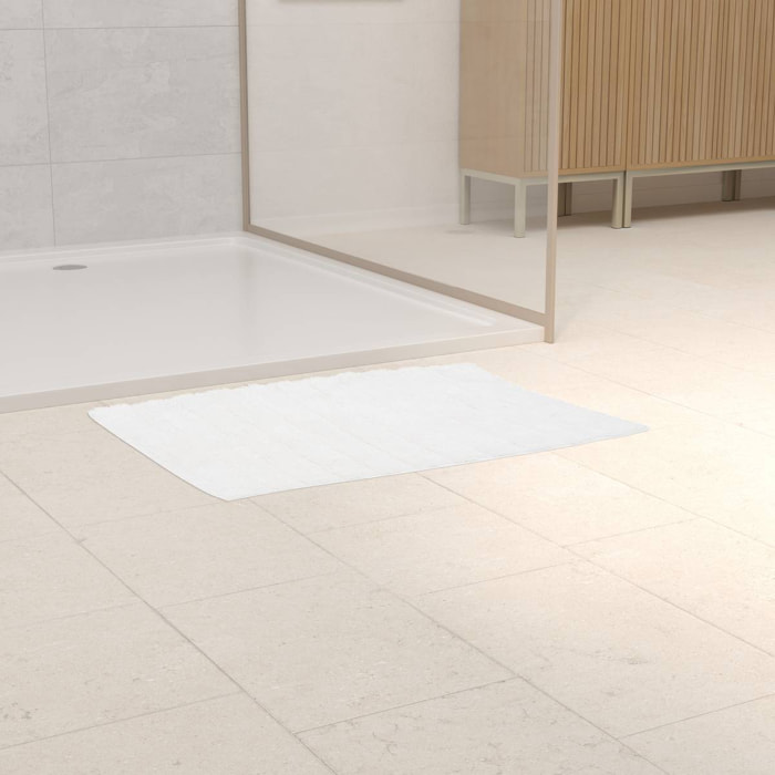 Tapis Solis rectangulaire 50x75cm blanc