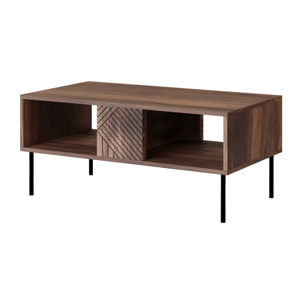 Salvador - table basse - effet bois - 2 niches - 100 cm - Bois