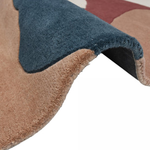 Tapis salon et chambre fait à la main en laine motif géométrique