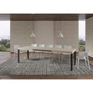 Mesa extensible 90x200/304cm Everyday cachemira patas antracita