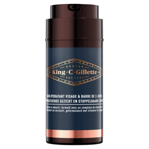 Soin Hydratant Visage Et Barbe De 3 Jours King C. Gillette 100 ml