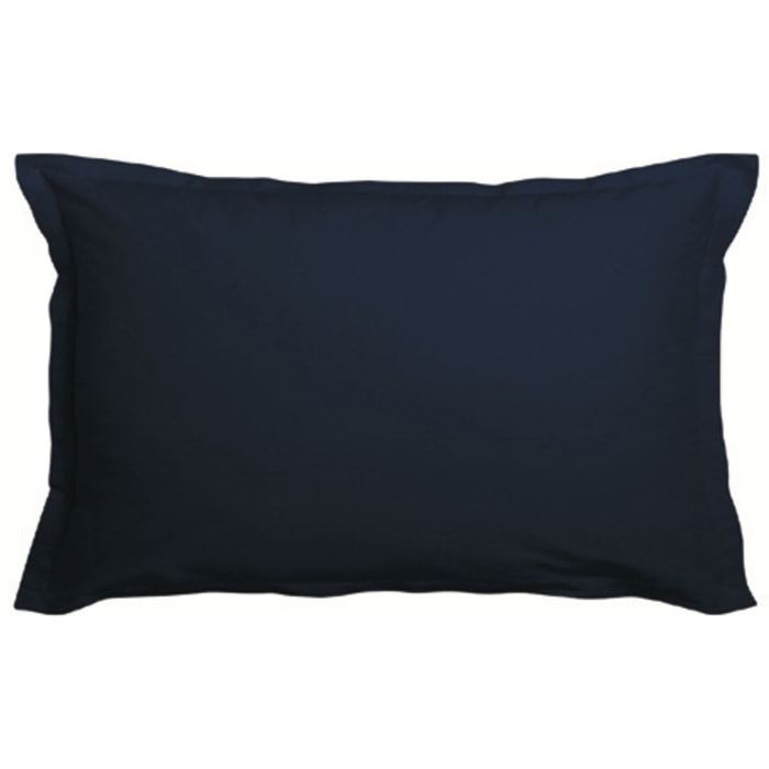 Lot de 2 taies Volant Plat Pique Bleu impérial