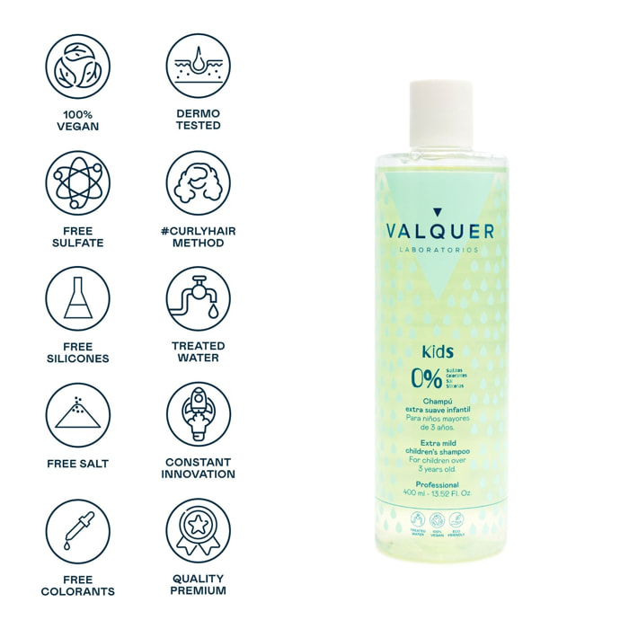 Valquer Champú zero% extra suave Infantil - 400 ml