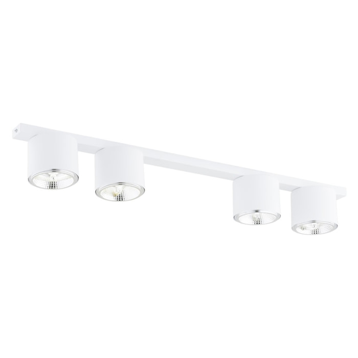 Lampada a sospensione Nano in acciaio bianco