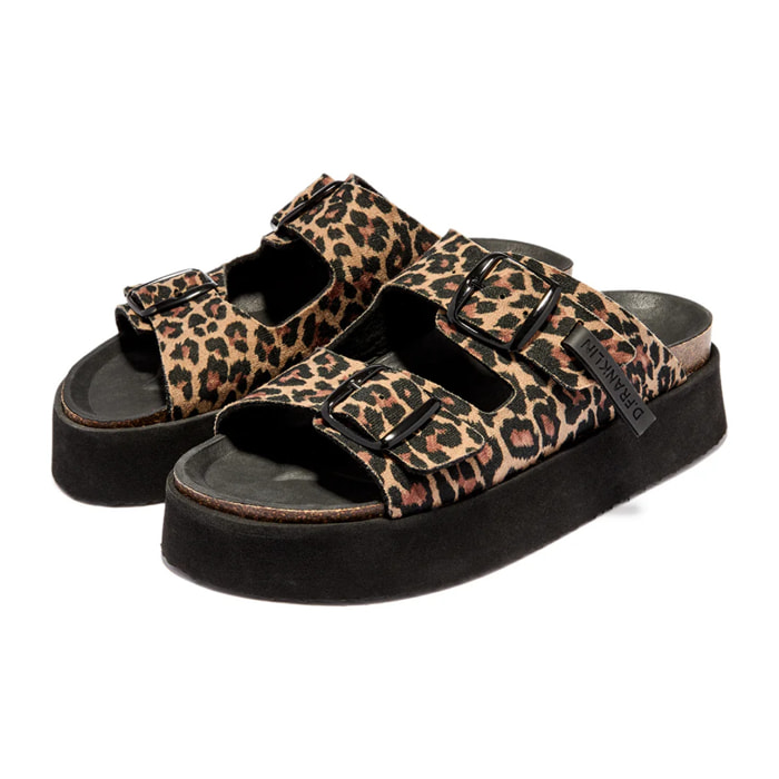 Sandalias de Mujer Plataforma Cierre Hebilla Color Leo Vibe