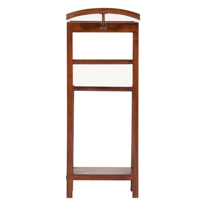 Valet de chambre Gamai -bois massif de mindi, panneau mdf et placage naturel-couleur teck 42 x 113 x 30 cm