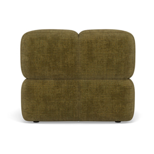 Grace - module d'assise sans accoudoir en velours texturé - Vert Olive