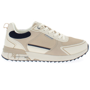 Armata di Mare Scarpe Uomo Sneakers Vintage Running con Soletta Rimovibile in Memory Foam AMU 1N947 Lt Beige