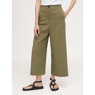 Motivi - Pantaloni cropped gessati - Verde