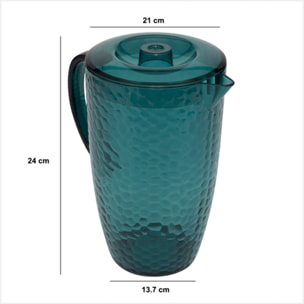 Pichet " Estiva" avec couvercle bleu 2L