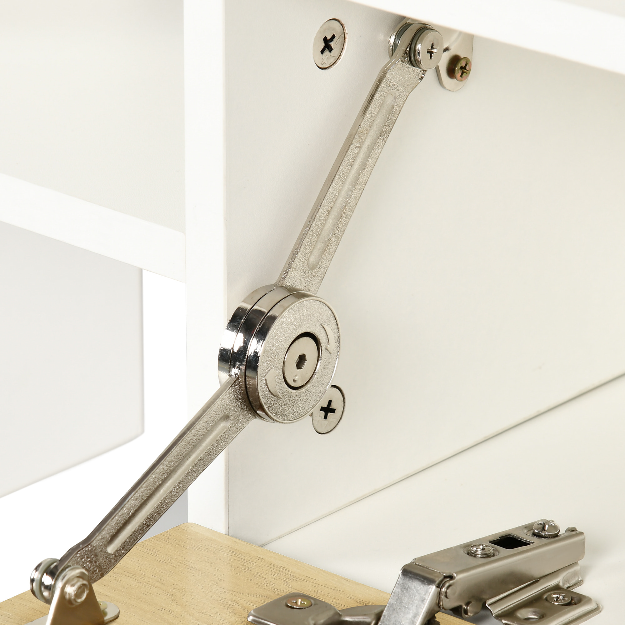 Mueble de Salón para TV con Mesa 153,6x25x42 cm Estante de Pared 150x14,5x16,3cm