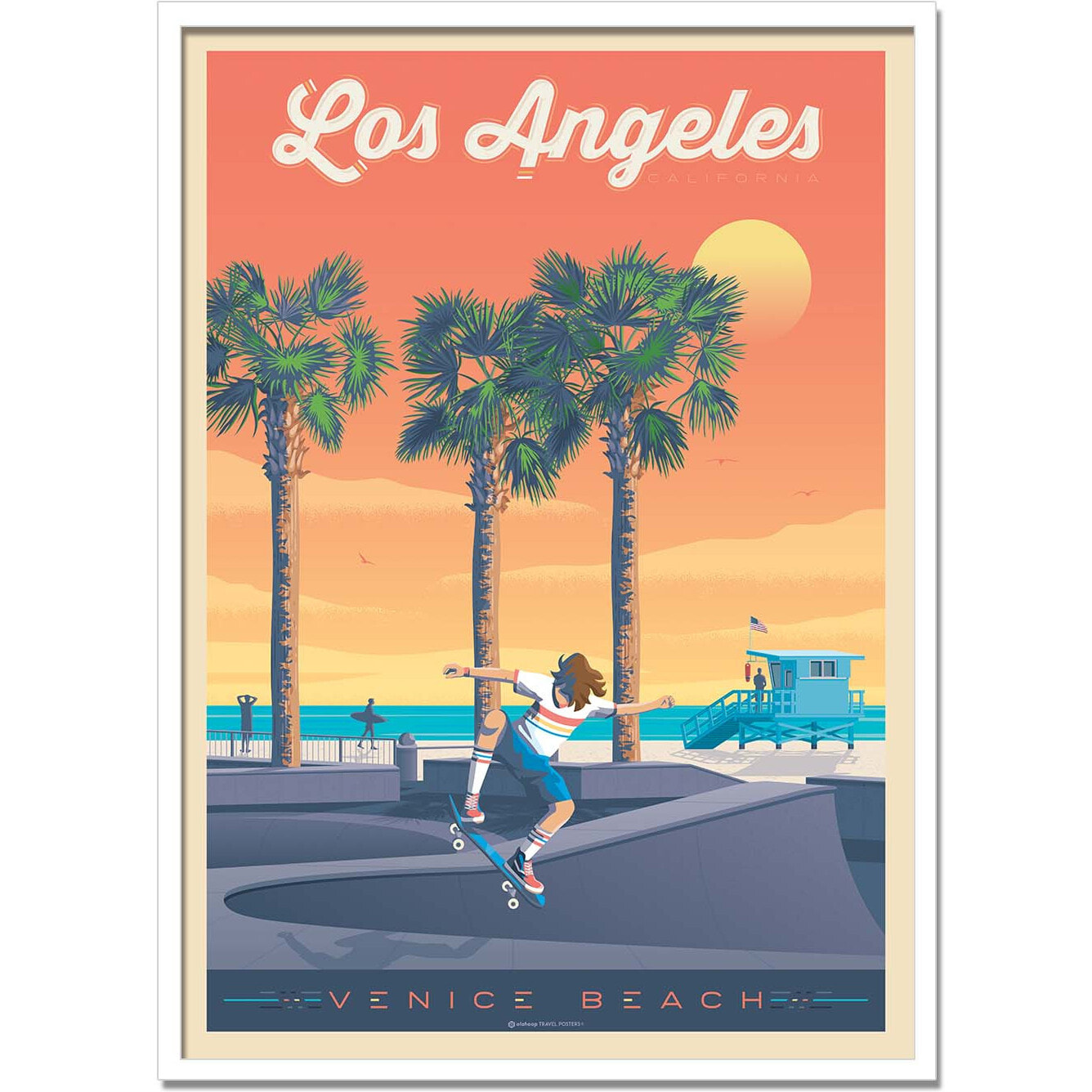 Affiche - Los Angeles Venice Beach - Olahoop Travel Posters