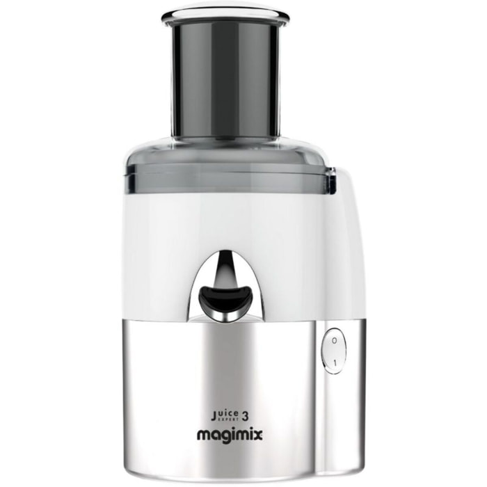 Extracteur de jus MAGIMIX 18085F Juice Expert 3 Chrome et Blanc