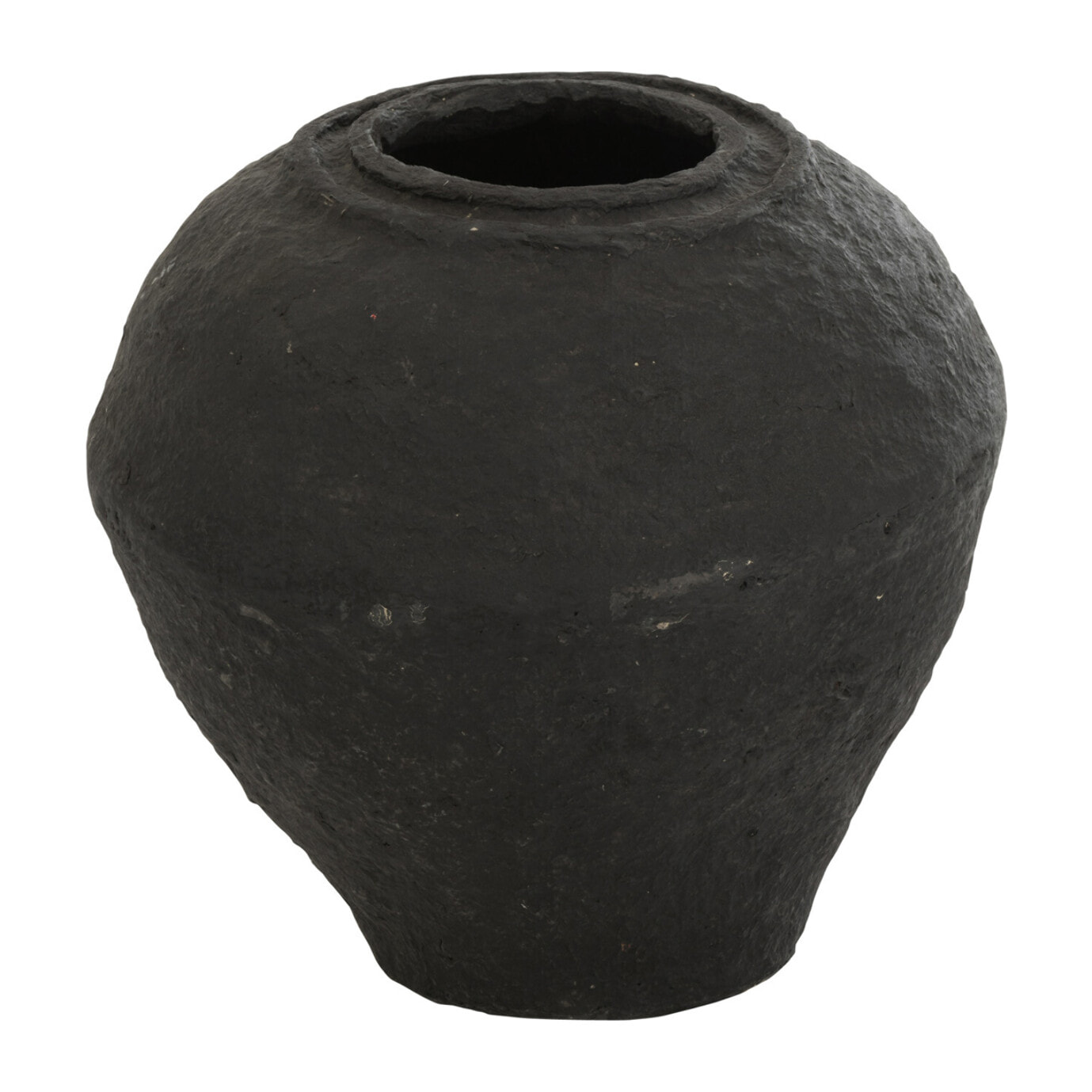 J-Line Vase Papier Mache Noir Small