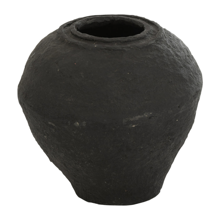 J-Line Vase Papier Mache Noir Small