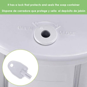 Dispensador automático infrarojos gel hidroalcohólico 450 ml pared