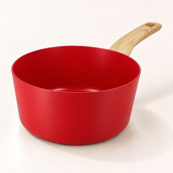Casserole 20cm avec revêtement céramique rouge - tous feux COLORAMA