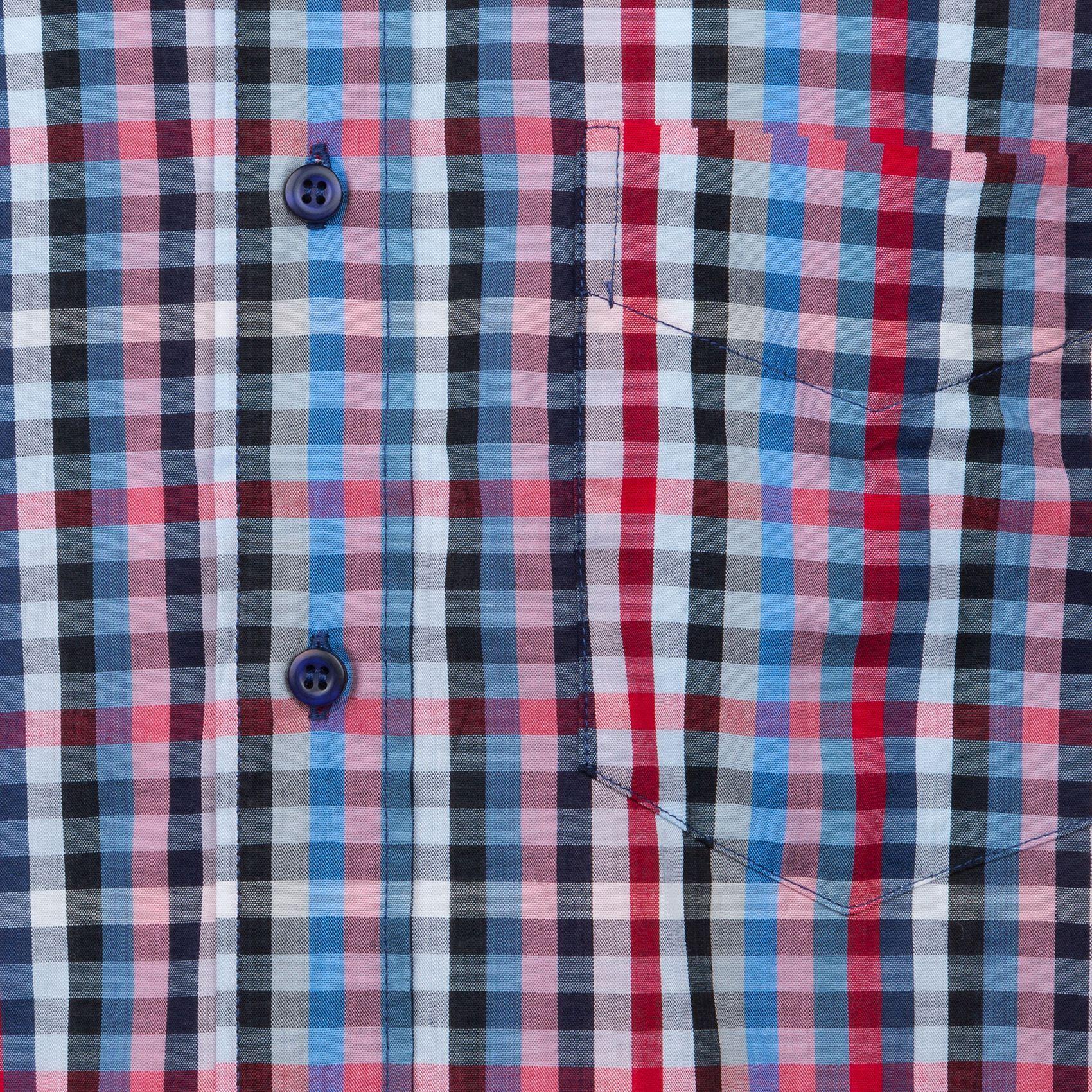 Camicia GRINO quadro blu rosso e bainco