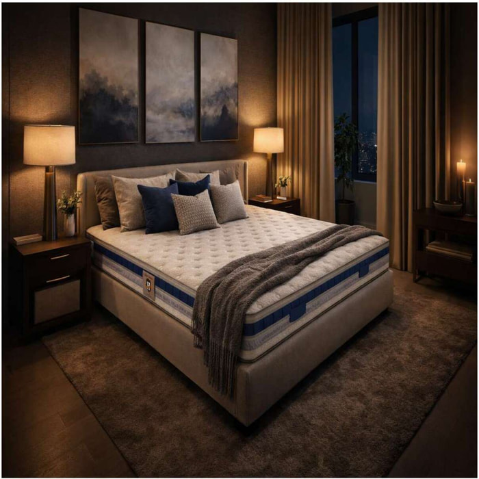 Ensemble Villandry - matelas 2 places + 2 sommiers