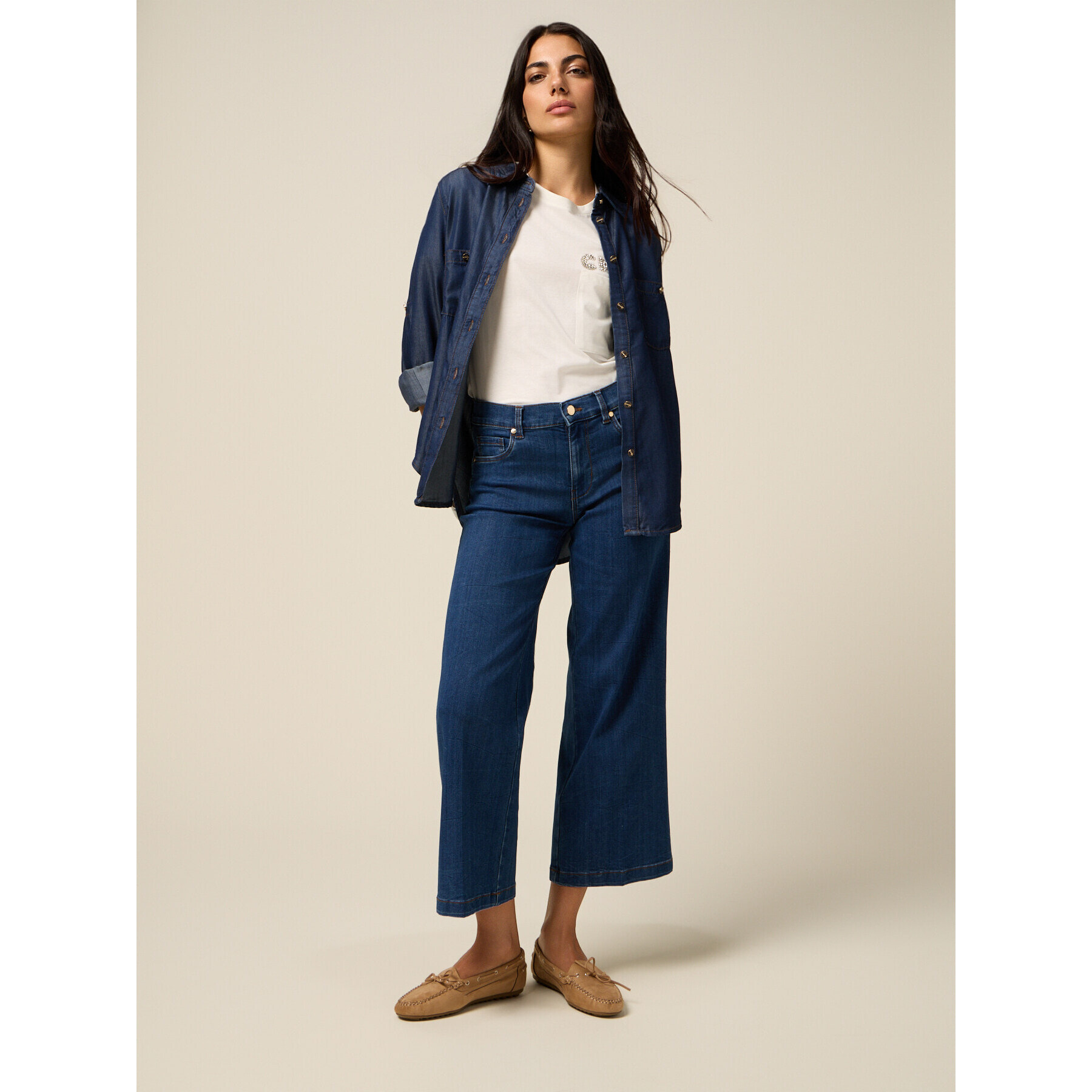 Oltre - Jeans cropped - Blu