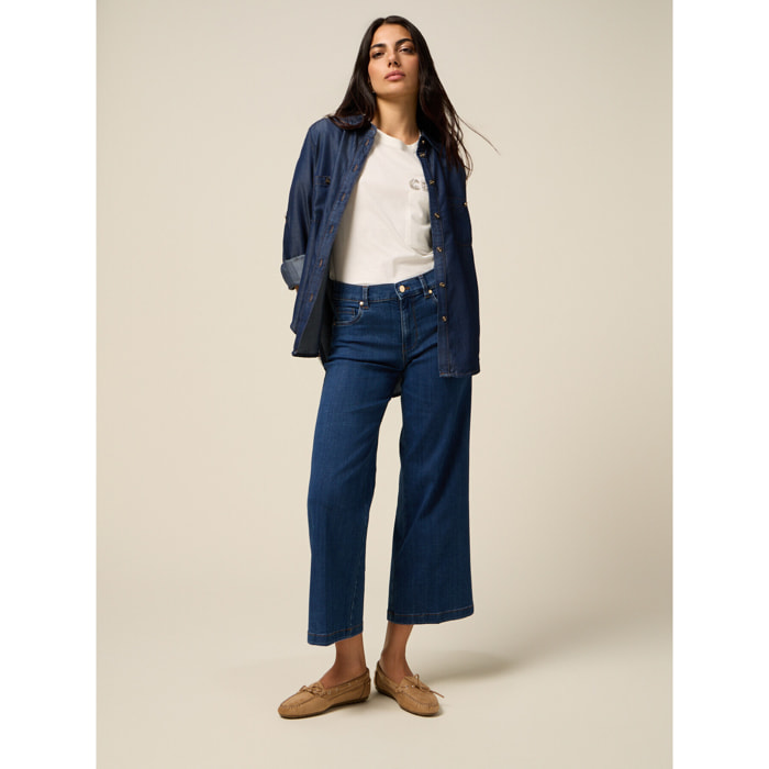 Oltre - Jeans cropped - Blu