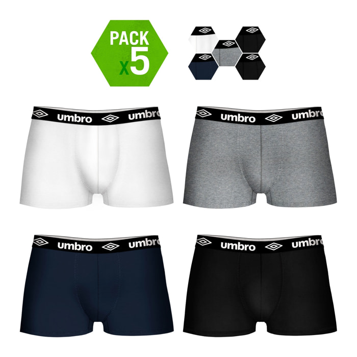 Pack 5 calzoncillos UMBRO en varios colores para hombre