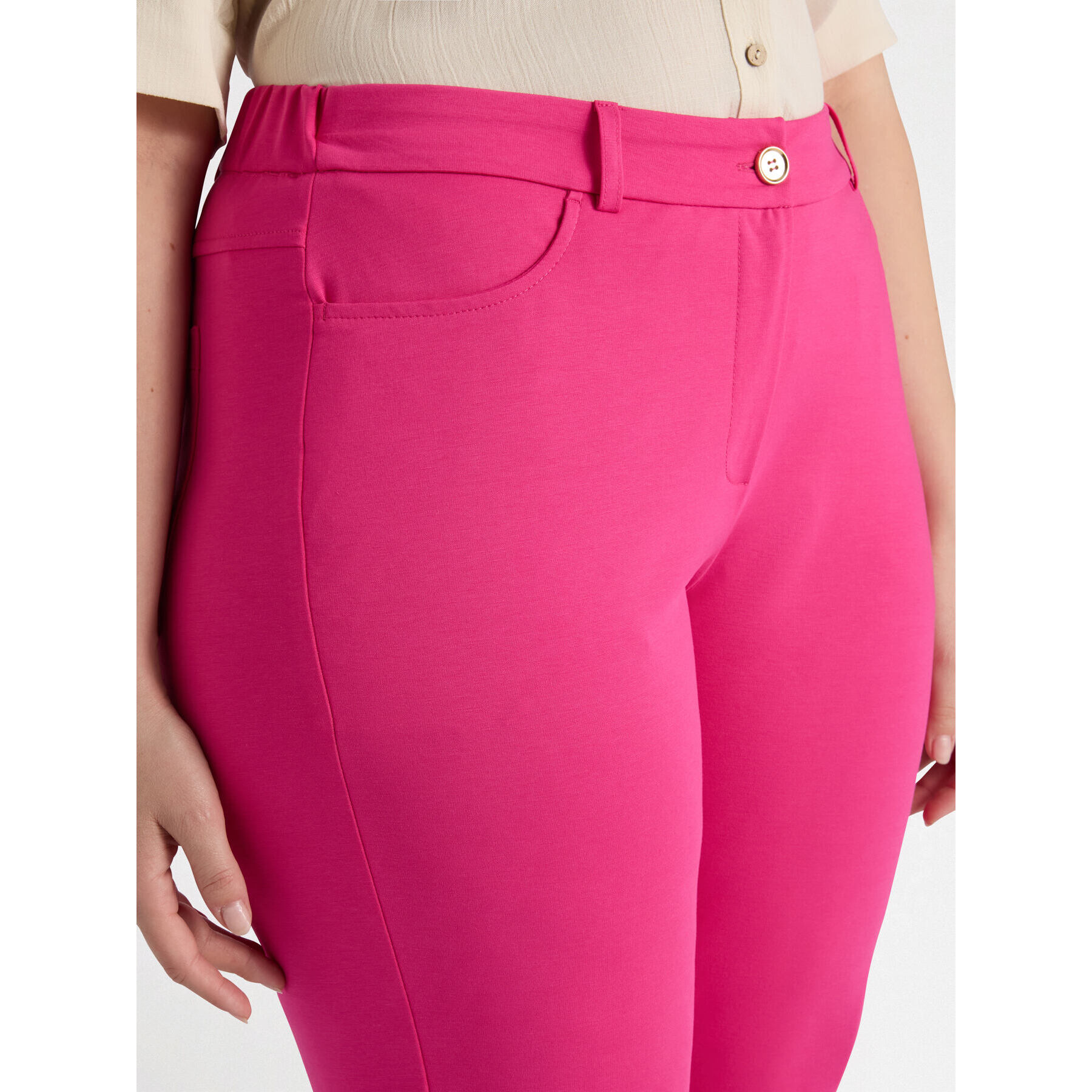 Fiorella Rubino - Pantalones de punto Milán - Fuchsia