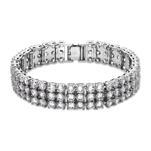Pulsera con Circonita Brillante acabado plata