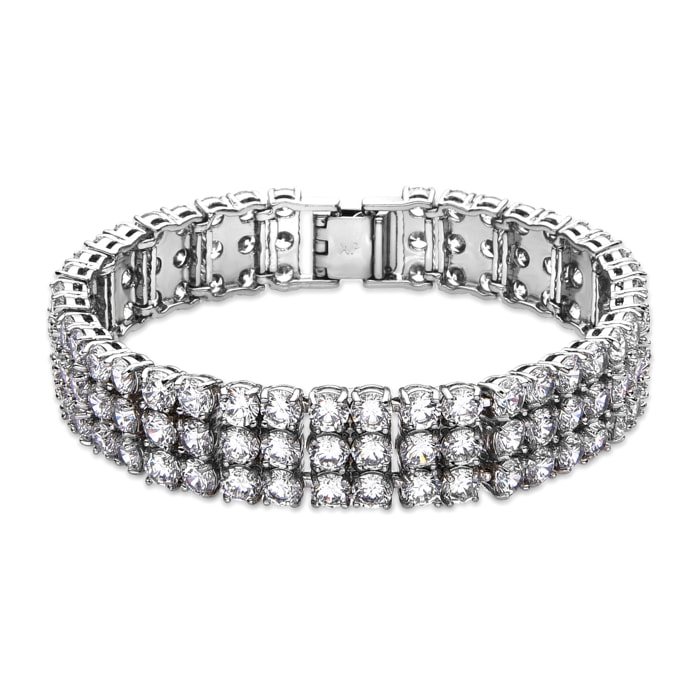 Pulsera con Circonita Brillante acabado plata