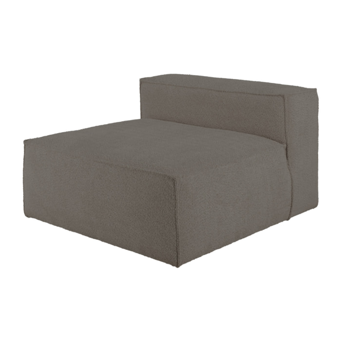 Sillón de bouclé color gris oscuro de 110x90cm Alto: 70 Largo: 110 Ancho: 90