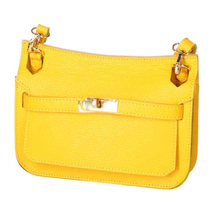 Borsa a tracolla Katie da donna In Vera pelle Made in Italy 23x17x5 cm