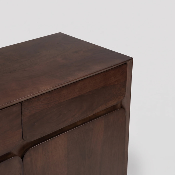 Buffet en bois de manguier marron foncé - Achille