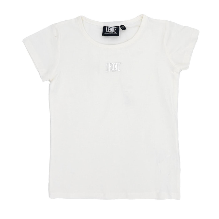 Camiseta de manga corta de niña con logo pequeño foil