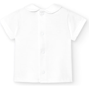 Camiseta bebé manga corta cuello fino