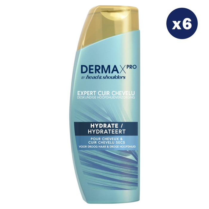 6 Shampoings Hydrate 225ml, DERMAxPRO by Head & Shoulders