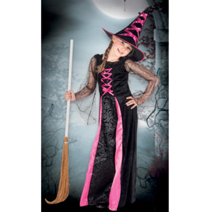 Costume Halloween Bambina Streghetta Webbed Witch Taglia 4-6 Anni