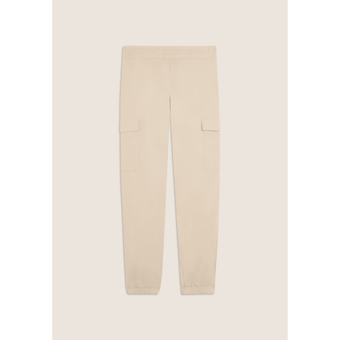 Pantaloni Cargo in Popeline elasticizzato