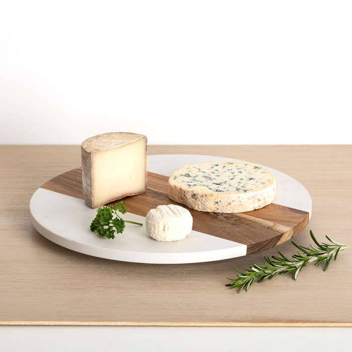 Plateau tournant "Harmony" rond D35cm en acacia