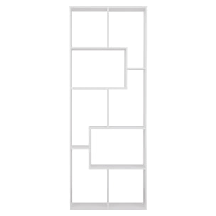 Bibliothèque 8 étagères multiformes blanche JANE