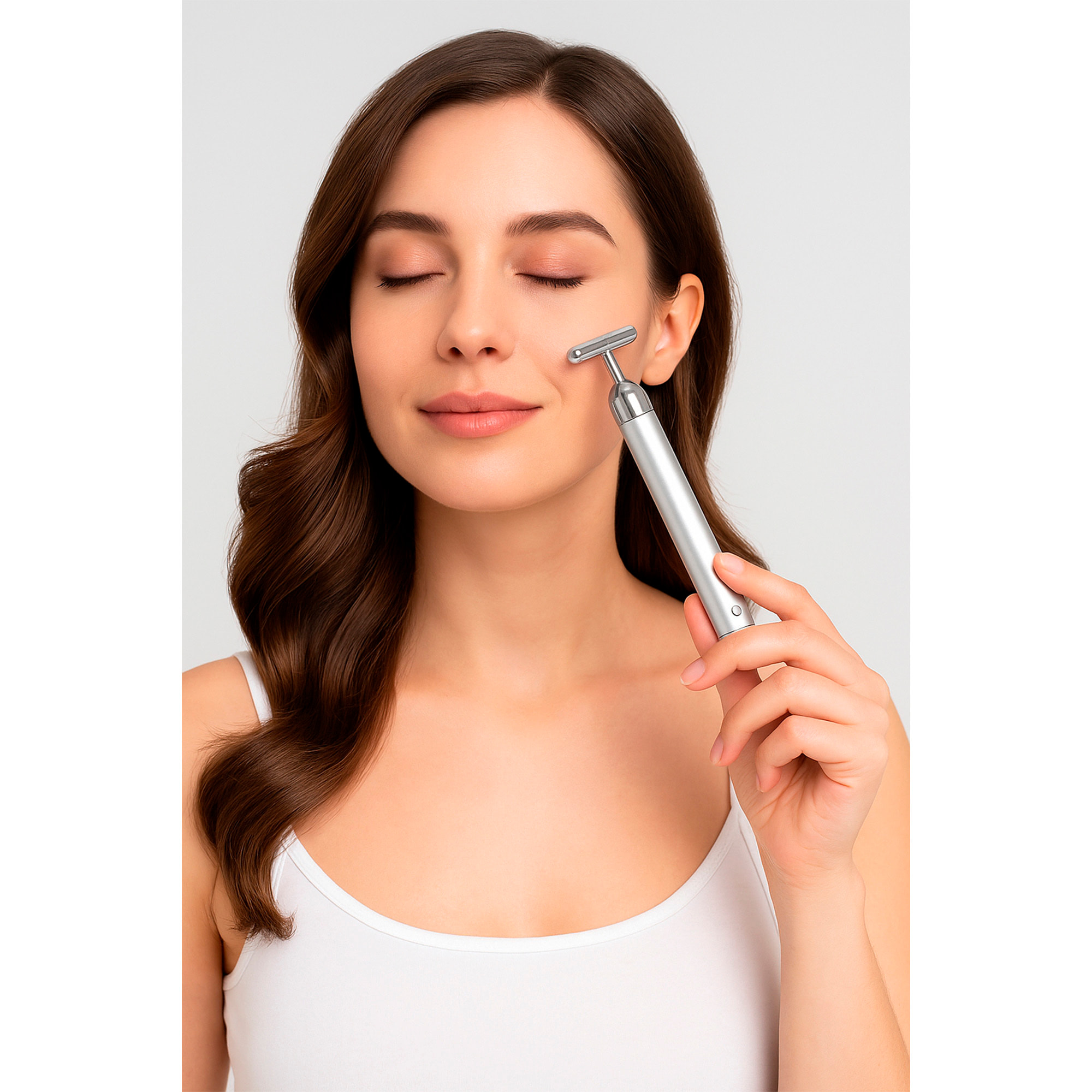 Vibralift Bar Masseur Facial - Gris - Batterie: 1x 1,5 V AA