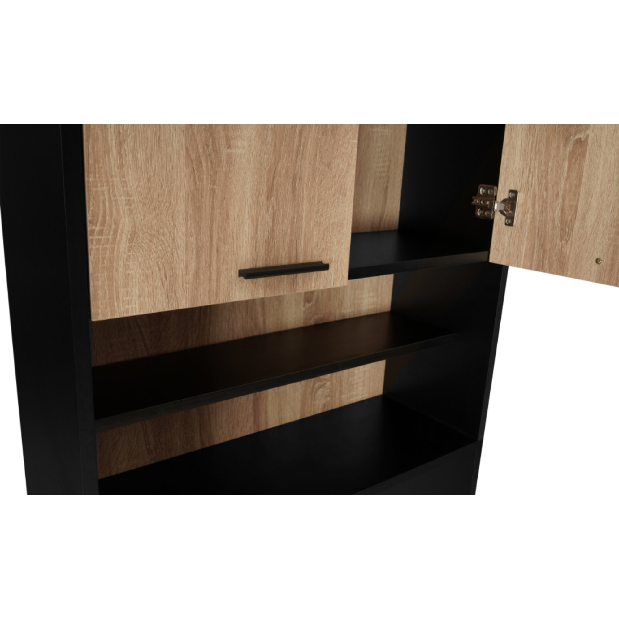 Meuble étagère dessus machine à laver - Bois - Noir